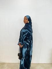 Ocean Blue Abaya